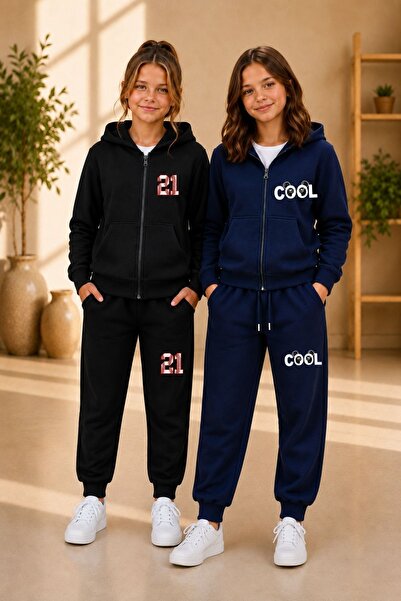 armicem Armikids Unisex Children's 2-Piece Hooded Zippered Multi-Colored Trac...