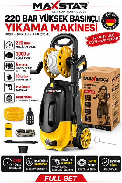 SUPERTURBO Maxstar Prof 220-235 Bar Elektrikli Yüksek Basınçlı Yıkama Makines...
