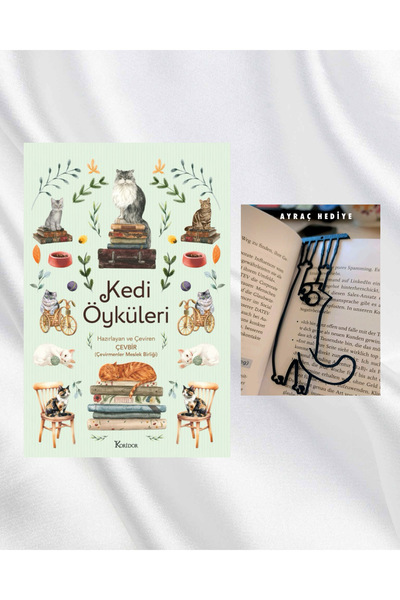 Koridor Yayıncılık Cat Stories / Paperback / Bookmark with Swinging Cat Figur...