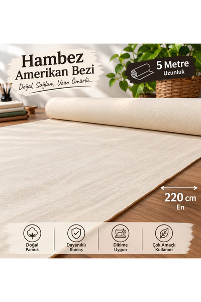 5 metre hambez kumaş amerikan bezi