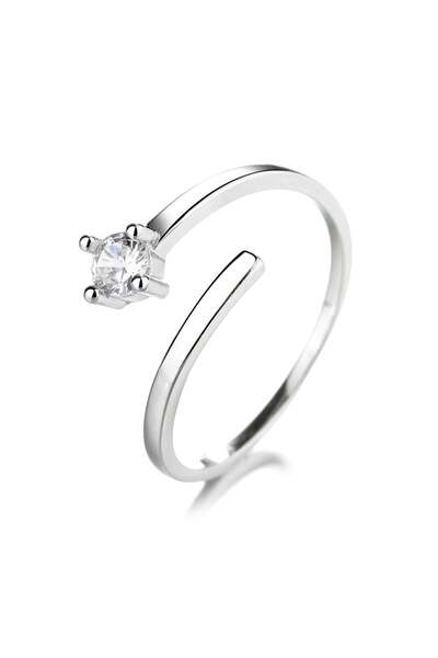 Marquise Inel reglabil damă argint 925 cu piatră zirconiu, placat rodiu, mode...