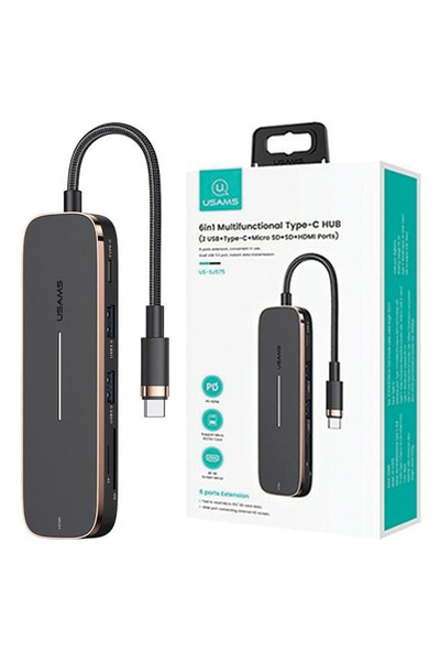 Usams Hub 2x USB USB-C HDMI Micro SD pentru smartphone-uri Android