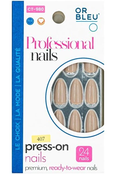 OR Bleu CT980 Professional Press-On Nails, Almond-Shaped, Premium Ready-to-We...