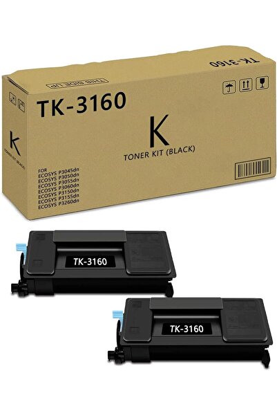 KYOCERA TK 3160 TONER Ecosys P3045dn P3050dn P3055dn P3060dn P3150dn P3155dn P3260dn 2ADET YADE