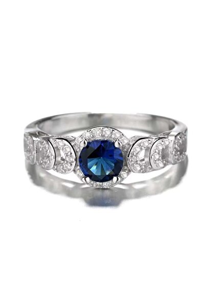 Marquise Inel din argint 925 cu zirconiu albastru JW1845