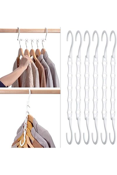 House Day 16-Pack White Closet Organizers and Storage, Space Saving Hangers W...