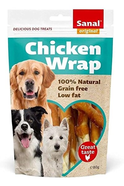 Sanal Dog Treat Chicken Wrap Doypack 80g