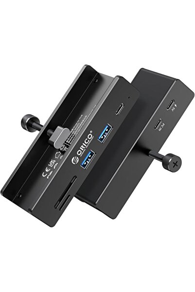 Orico USB Hub, Aluminium USB 3.2 Hub Clip with 5 V Power Supply Connection, 1...