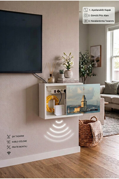 wudie Ahşap Minimalist Sigorta Kutusu Saklama Duvar Tipi Kablo Düzenleyici Wi...