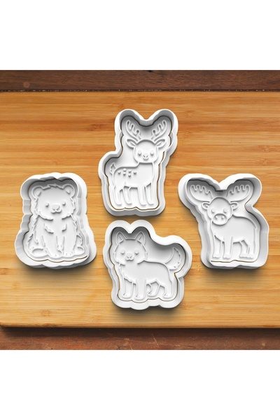 Hobist Tiny Cute Forest Animals Set Cookie and Candy Dough Mold