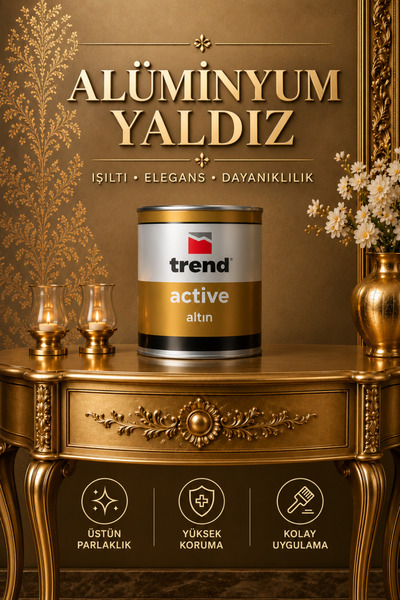 NY Trend Alüminyum Yaldız Boya Altın | Parlak Metalik Dekoratif Boya