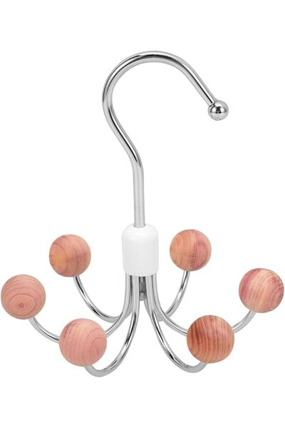 ALMEKAQUZ Rotating Hook with 6 Claws Silver Clothes Hanger Organizer