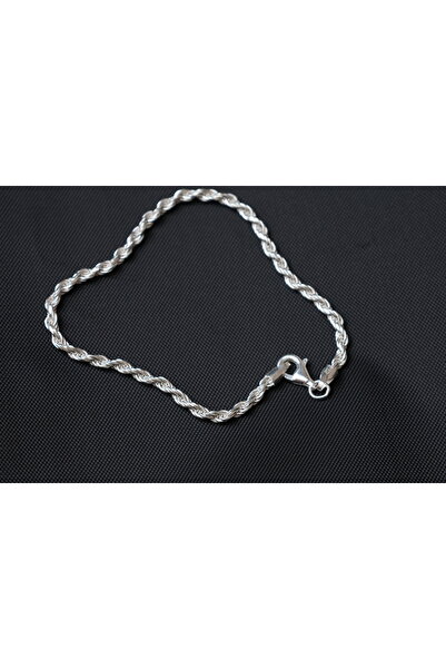 ADA LİFE GÜMÜŞ (IŞIKLI KUTULU) 925 Ayar Gümüş 3 mm Burma Halat Bileklik