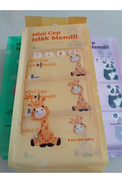 Generic Brand مجموعة من 3 مناديل مبللة صغيرة الحجم