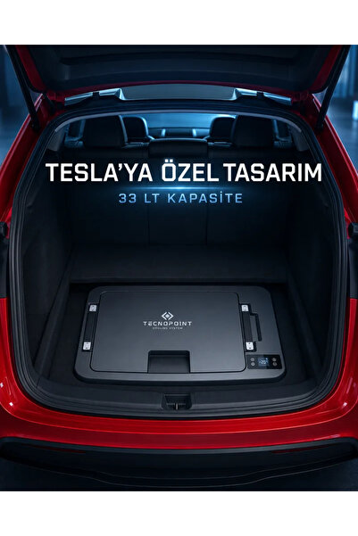 tecnopoint Tesla Model Y Uyumlu 33 L Kompresörlü Araç Buzdolabı – Bluetooth K...