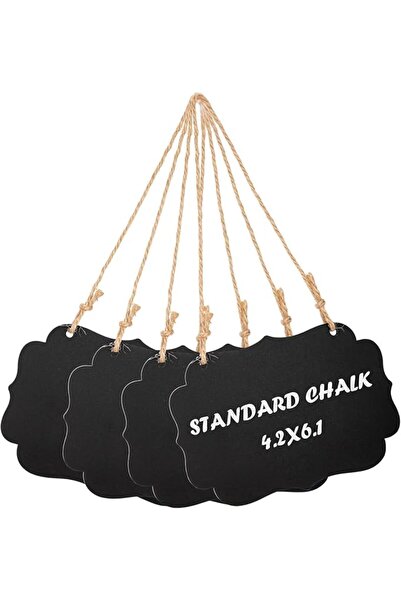 Tazweeq 6 Pack Wooden Double-Sided Painting Chalkboard Signs, Erasable Messag...