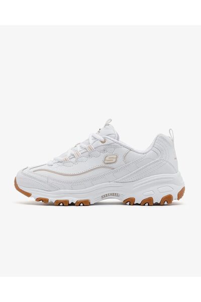 SKECHERS 149807 Wht D'Lites White Good Neutral Sneaker Women's Shoes