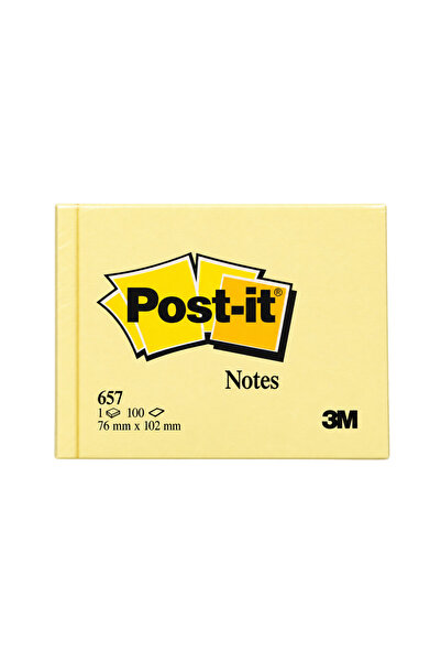 Post-it 3M Notes, 76 x 102mm, yellow, 100 sheets per pad