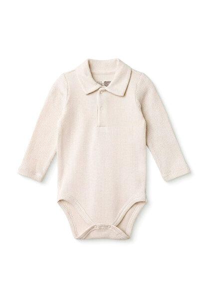 ebebek Hello Baby HelloBaby Erkek Bebek Body Çıtçıtlı Polo Yaka Uzun Kol