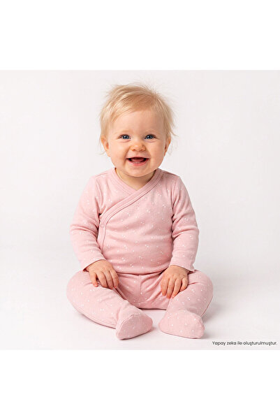 ebebek Hello Baby HelloBaby Yenidoğan Kız Bebek Zıbın Body-Patikli Alt Bisikl...