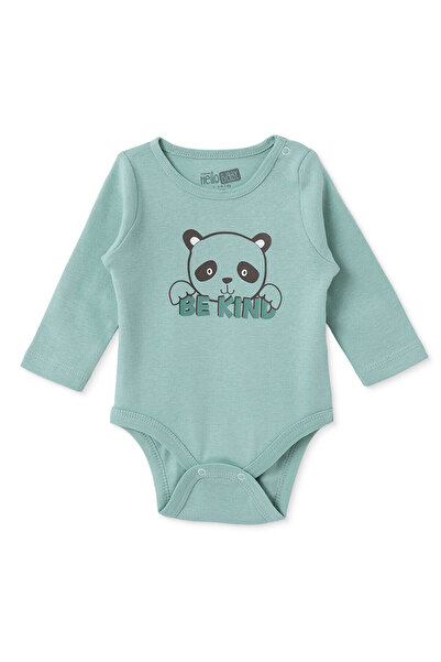 ebebek Hello Baby HelloBaby Erkek Bebek Uzun Kol Body Çıtçıtlı Yaka Uzun Kol