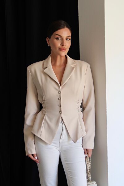Julidress Blazer Jacket with Side Laces and Eyelet Detail
