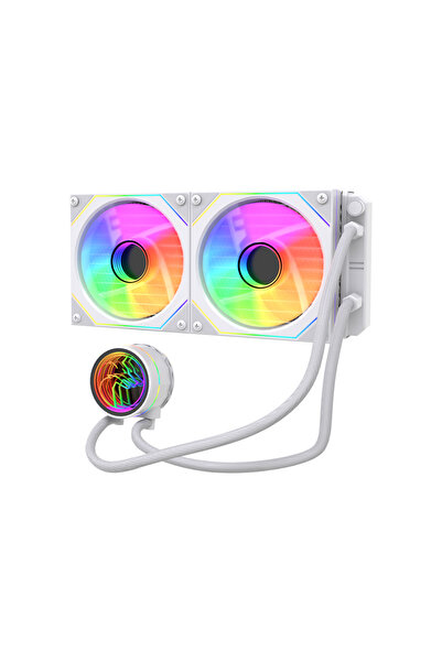 GAMETECH Ahd240W Hydra240Mm White Argb Amd/Intel Compatible Liquid Cooling Sy...