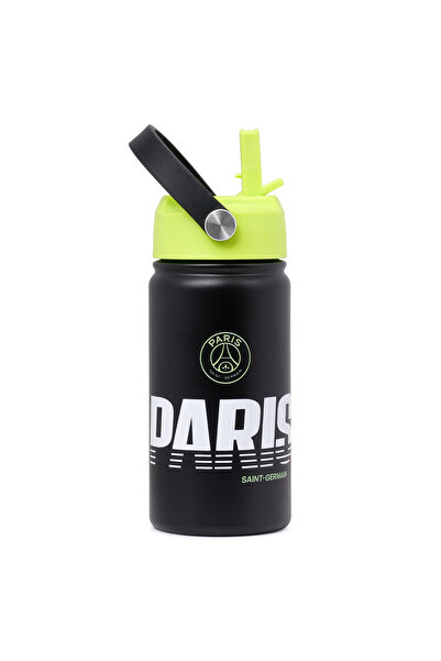Bamboo Bark Stainless Steel Insulated Water Bottle 400ml with Straw Lid, Foot...