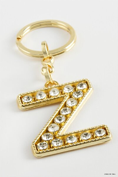 ZERO LAND Zngzrmll Yellow Color Stone Letter (141928) Keychain Z