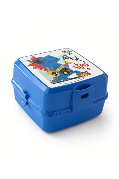 Funny Life 1.4 L Illustrated Kids' Lunch Box - with Spoon and Fork - 2-Tier -...