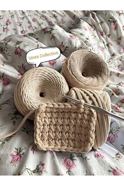 UMRA collection Penye ip 3'lü set (Her biri 500gr) Renk-Bej ton