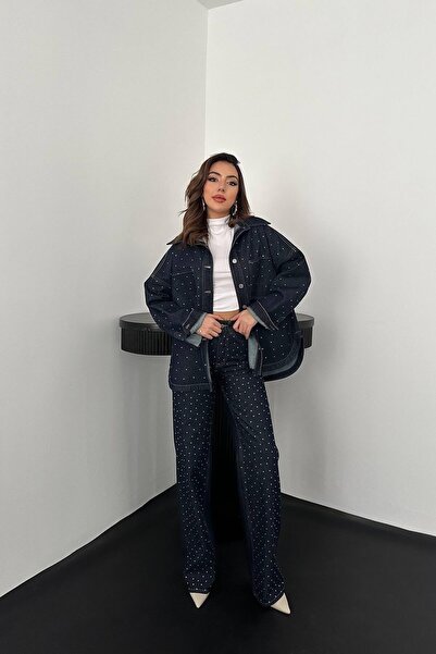 End Black Store Blue Stone Denim Shirt and Pants Set