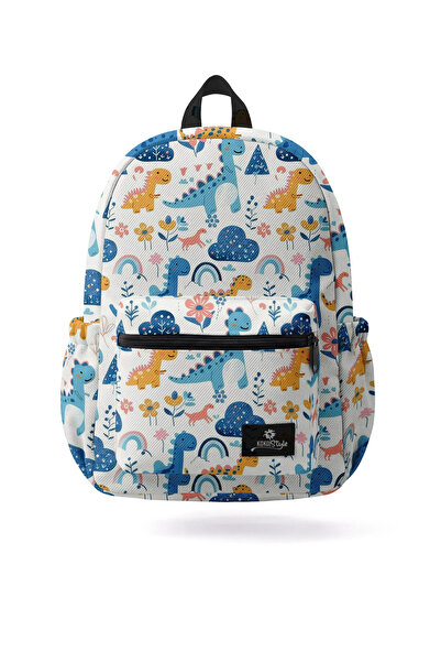 Kokopatik Cheerful Dinosaurs Patterned School Bag