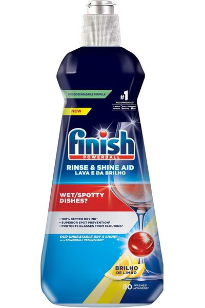 Finish |   مساعد تنظيف وتلميع الأطباق في غسالة الصحون |   ليمون |   400 مل | ...