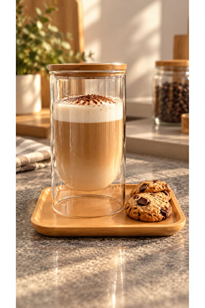THIRTEEN SELECT Bamboo Lid and Bamboo Base Presentation Cup Latte Cup Set of 4