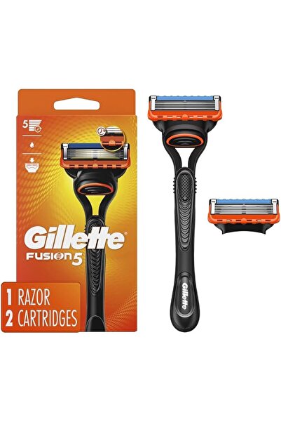 Gillette مقبض ماكينة الحلاقة Fusion5 للرجال + 2 شفرة قابلة للتعبئة