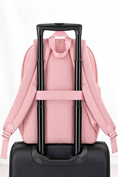 Reebok Kız Çocuk Pembe Somon Okul Çantası Geniş Bölmeli Günlük Sırt Çantası 45x33x14 cm