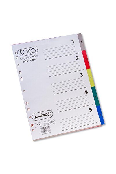 Roco Dividers and Indexing Supplies Index Divider, A4, 5/1 Tabs, Numbered Tab...