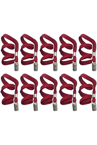 Generic Brand Card Hanger Rope Metal Clip Bordo 10Pcs