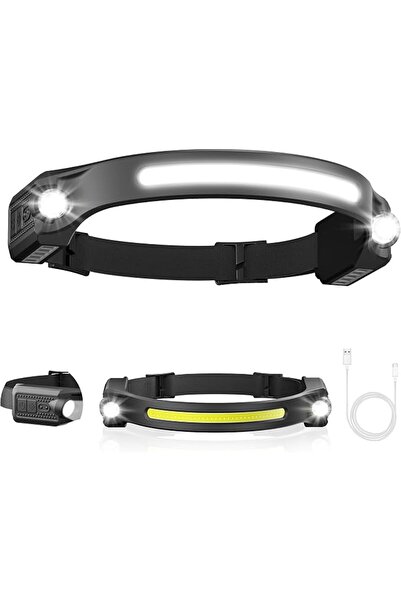 GENERAL AlpsWolf LED Headlamp Rechargeable, 2 XPE & COB LED Headlamp, Sensor ...