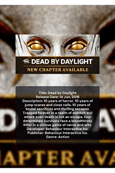 OEM Αφίσα Ινφογραφικό Dead by Daylight, Joc Horror, Χαρτόνι 250γρ, A4