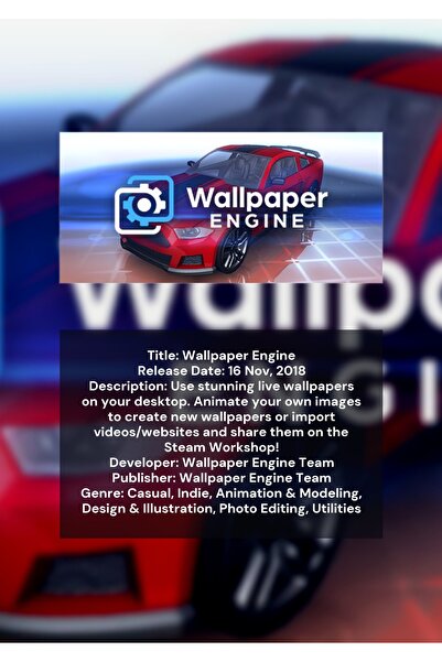 OEM Poster Infografic Motor de Imagini de Fundal, Joc PC Personalizare, Carto...