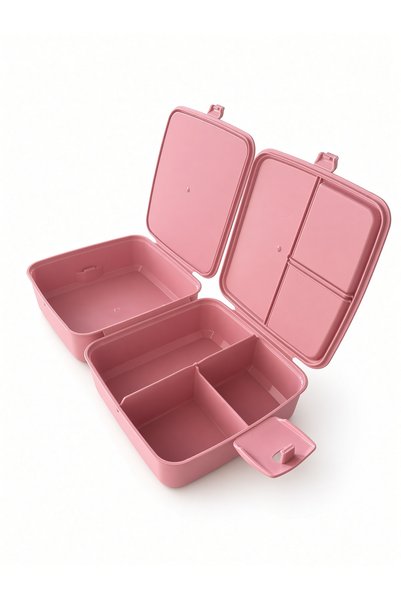 Funny Life 1.4 L Illustrated Kids' Lunch Box - with Spoon and Fork - 2-Tier - Lunch Box Food Storage Container for School and Daycare