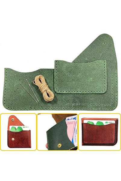 ipekbazaar DIY Hitit Real Leather Card Holder Making Kit, DIY Handmade Vertic...