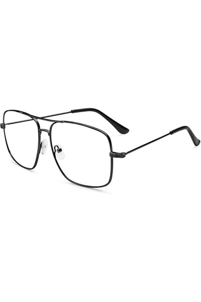 Dollger Classic Glasses Clear Lens Non Prescription Metal Frame Eyewear Men W...
