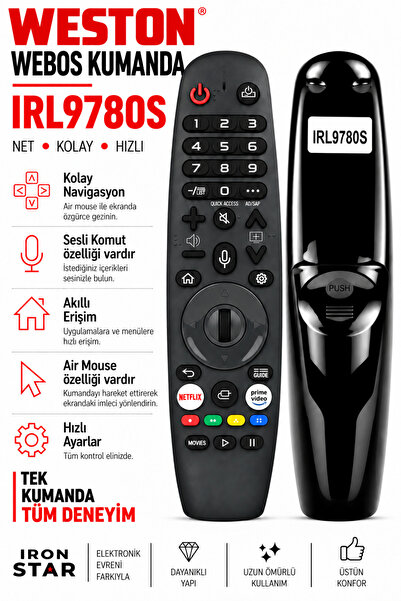 Weston webos sesli kumanda / airmouse kumanda / sihirli kumanda muadili / Akı...