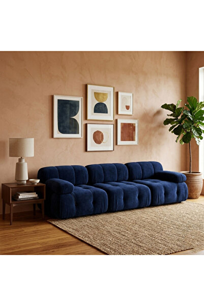 Palma homez روبال | كنب مخمل وخشب سويدي - أرفيسا - 260x75x90 سم