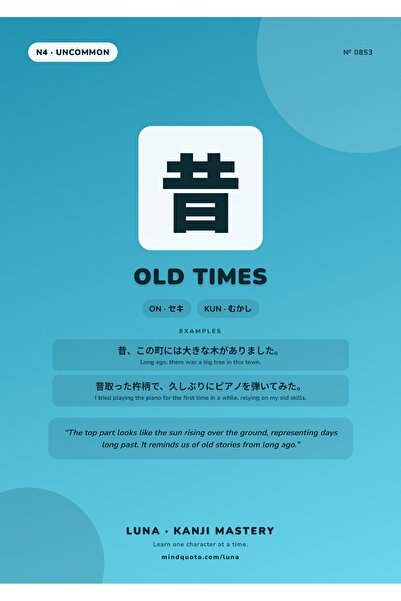 OEM Poster Infografic Vremuri Vechi Kanji, Design Japonez, Carton 250g, A4