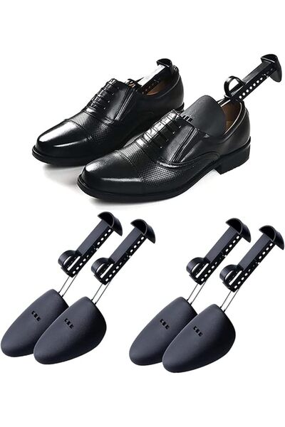 X SPRING Adjustable Shoe Tree Stretcher, 2 Pairs Plastic Adjustable Length Sh...