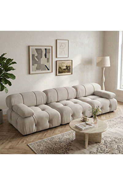 Palma homez روبال | كنب مخمل وخشب سويدي - أرفيسا - 260x75x90 سم